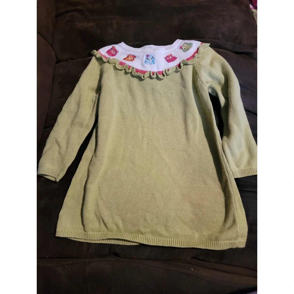 Gymboree outlet ‎ fall homecoming owl sweater dress size 4t